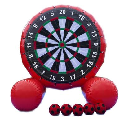 Inflatable soccer target throwing for sport games