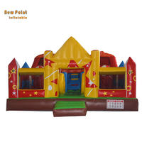 giant colorful customized inflatable bounce house, inflatable amusement park