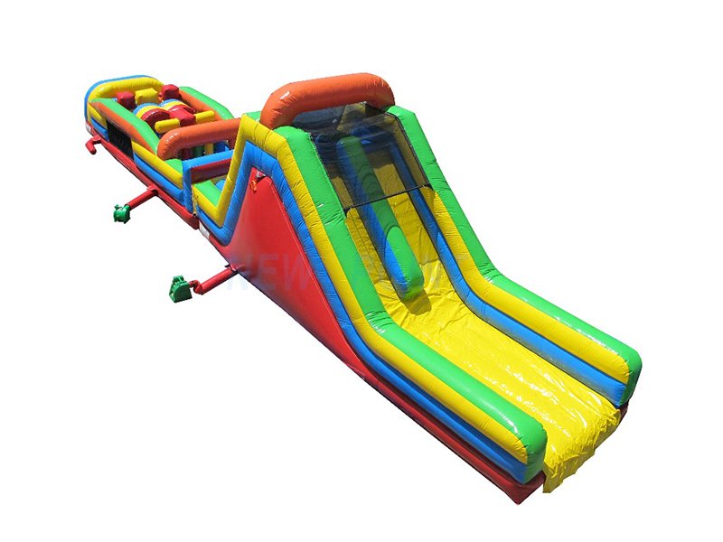 Guangzhou New Point CE Plato 0.55 mm PVC kids and adults commercial inflatable obstacle course